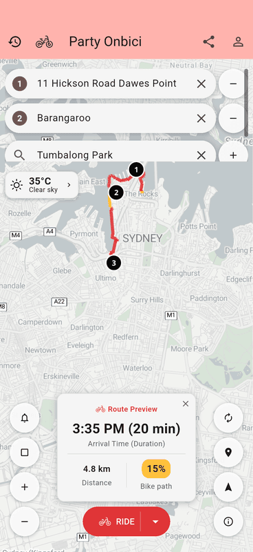 Android party discovery