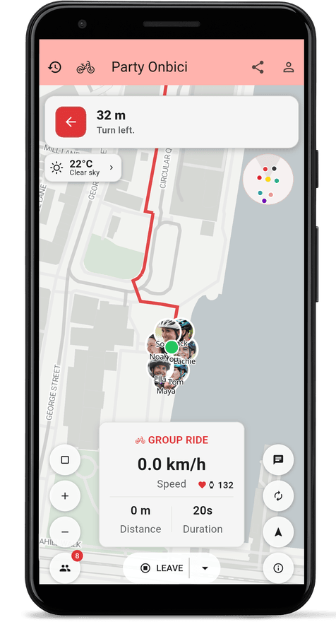 Android ride with friends