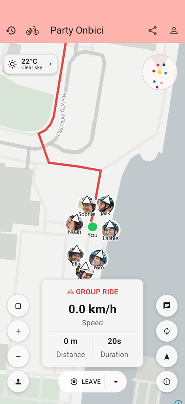 Android ride with friends