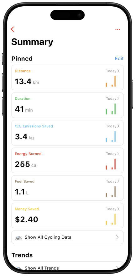 iPhone ride history
