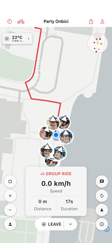 iPhone ride with friends