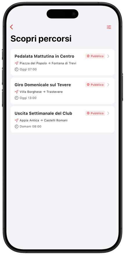 Scopri le pedalate di gruppo vicino a te