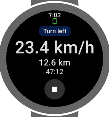 Wear OS turn-by-turn navigation