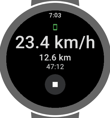 Wear OS live ride stats
