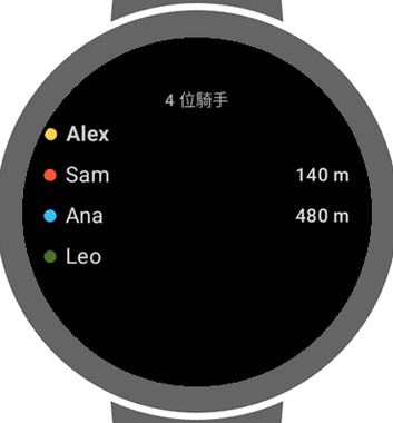 Wear OS 騎行參與者